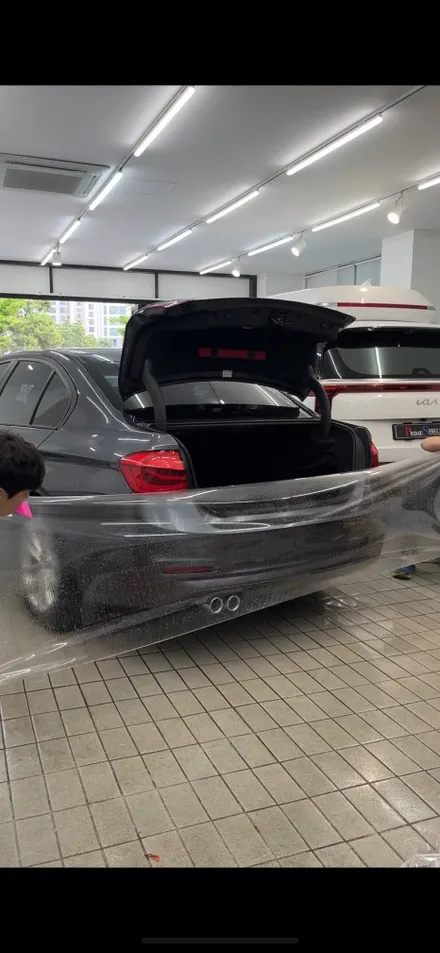 BMW F30 320D 후방추돌로 인한 PPF 손상, 사고수리 후 PPF 재시공, 위례 PPF 보험처리도 가드존 / 성남시 수정구 창곡동