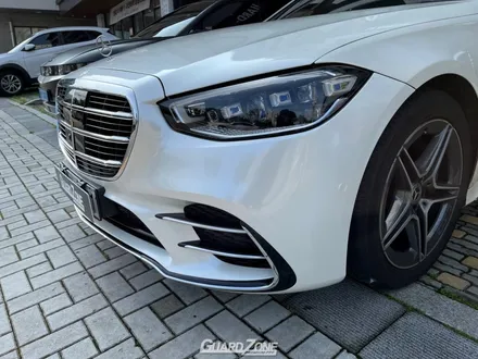 벤츠 S350 사고 수리 후 에이버리 화이트펄 랩핑 재시공, 위례 자동차랩핑 가드존 / 성남시 수정구 창곡동