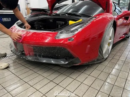 페라리 488 GTB 프론트 범퍼 PPF 재시공, 위례신도시 페라리 PPF 시공 전문 가드존 / 성남시 수정구 창곡동