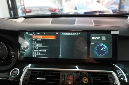 BMW 5GT 안드로이드 올인원 15inch 설치와 카오디오 튜닝 전용 트위터 커버 스피커 DSP amp 설치로 가성비 최고 차량 만들기