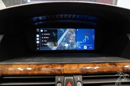BMW 5시리즈 E60 CCC 메인 오디오 모니터 고장 시 안드로이드오토 애플카플레이 모니터로 해결할 수 있습니다