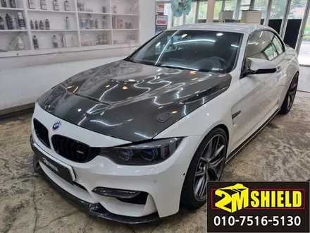 BMW 4시리즈 M4 컨버터블 전체 랩핑 에이버리 사틴카키그린 / 부산 사상구
