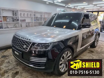 부산 레인지로버 듀오톤 투톤 랩핑제거하고 올블랙으로 / 부산 사상구