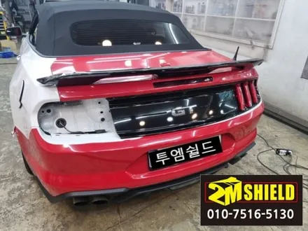 머스탱 전체랩핑 제거 원복 레드에서 화이트로 / 부산 사상구