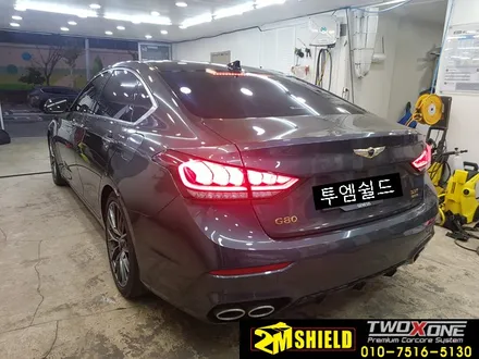 밀양에서 오신 제네시스 G80 루프스킨 사이드미러 랩핑 / 부산 사상구