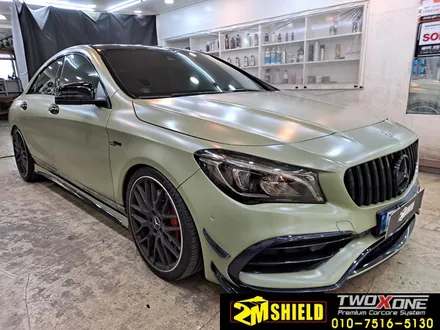 벤츠 CLA 45 AMG 전체 랩핑 사틴 카키그린 / 부산 사상구