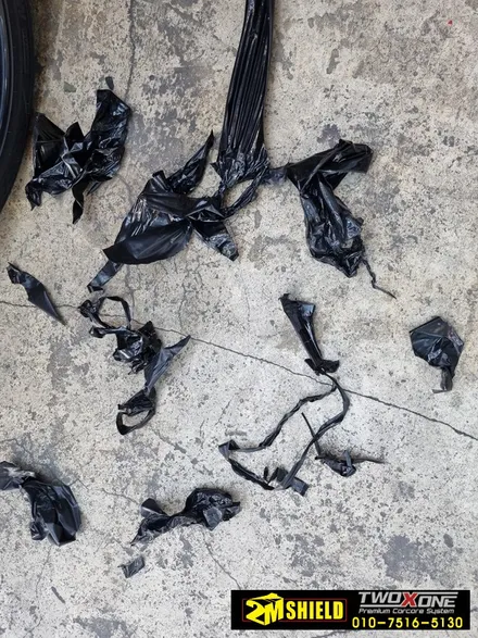 말리부 손상 루프스킨 제거하고 다시 시공하기 / 부산 사상구