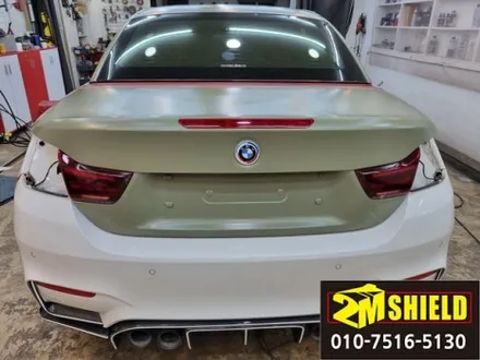 BMW 4시리즈 M4 컨버터블 전체 랩핑 에이버리 사틴카키그린 / 부산 사상구