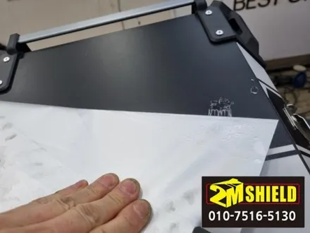 야마하 나이켄 niken 니켄 쇼바 오토바이 탑박스 랩핑 작업 / 부산 사상구