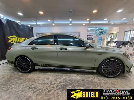 벤츠 CLA 45 AMG 전체 랩핑 사틴 카키그린 / 부산 사상구