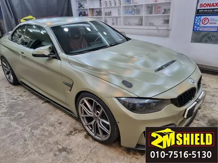 BMW 4시리즈 M4 컨버터블 전체 랩핑 에이버리 사틴카키그린 / 부산 사상구