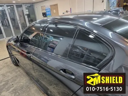 bmw 5시리즈 g30 전체 크롬몰딩 랩핑 크롬죽이기 작업 / 부산 사상구
