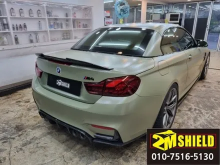 BMW 4시리즈 M4 컨버터블 전체 랩핑 에이버리 사틴카키그린 / 부산 사상구