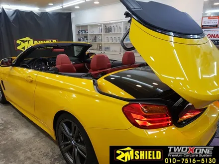 BMW 4시리즈 컨버터블 노랑이로 전체 랩핑하기 / 부산 사상구