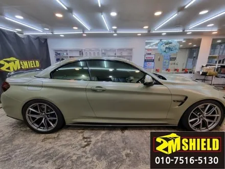 BMW 4시리즈 M4 컨버터블 전체 랩핑 에이버리 사틴카키그린 / 부산 사상구