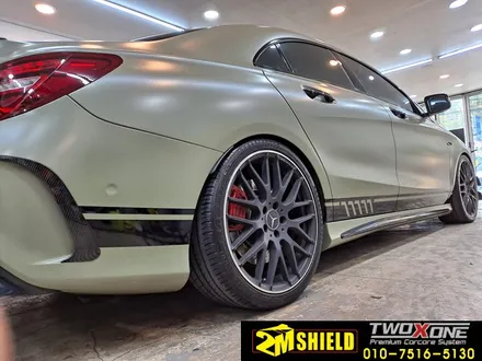 벤츠 CLA 45 AMG 전체 랩핑 사틴 카키그린 / 부산 사상구