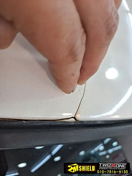 레이 루프스킨 제거 작업. 재도장 불량. 랩핑작업 불량. / 부산 사상구
