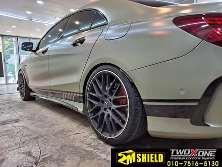 벤츠 CLA 45 AMG 전체 랩핑 사틴 카키그린 / 부산 사상구