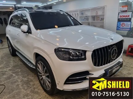 부산 전체랩핑 벤츠 gls 유광 화이트 컬러로 바뀌었어요 / 부산 사상구