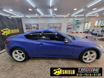 부산 자동차 전체랩핑 제네시스 쿠페 3m M217 무광블루 색상 / 부산 사상구