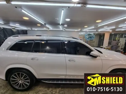 부산 전체랩핑 벤츠 gls 유광 화이트 컬러로 바뀌었어요 / 부산 사상구