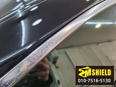 벤츠 이클래스 쿠페 모델의 윈도우몰딩 크롬죽이기랩핑 / 부산 사상구