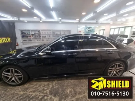 벤츠 s클래스 물때제거 용도의 크롬죽이기 랩핑. 멋도 살립니다. / 부산 사상구
