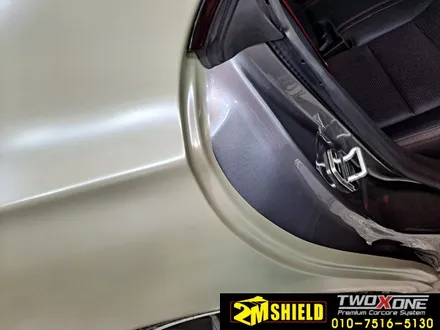 벤츠 CLA 45 AMG 전체 랩핑 사틴 카키그린 / 부산 사상구