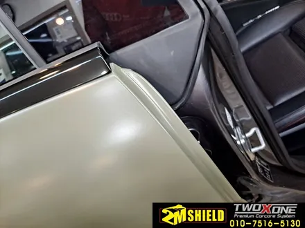 벤츠 CLA 45 AMG 전체 랩핑 사틴 카키그린 / 부산 사상구
