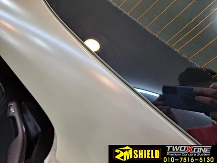 벤츠 CLA 45 AMG 전체 랩핑 사틴 카키그린 / 부산 사상구