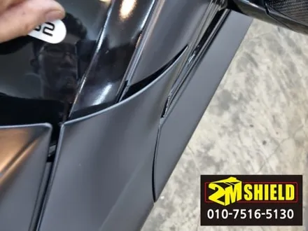BMW 5시리즈 전체 랩핑 작업 사틴블랙 자동차 랩핑 / 부산 사상구