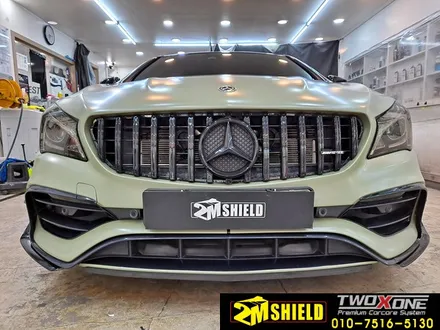 벤츠 CLA 45 AMG 전체 랩핑 사틴 카키그린 / 부산 사상구