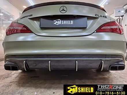 벤츠 CLA 45 AMG 전체 랩핑 사틴 카키그린 / 부산 사상구