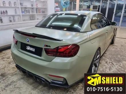 BMW 4시리즈 M4 컨버터블 전체 랩핑 에이버리 사틴카키그린 / 부산 사상구