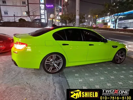 BMW M5 전체 랩핑 그린색상으로 화사하게~ / 부산 사상구
