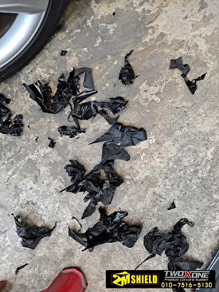 아우디 A4 루프스킨 손상 제거하기 / 부산 사상구
