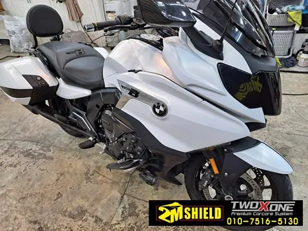 BMW K1600 오토바이 무광 화이트로 전체 랩핑했어요. / 부산 사상구