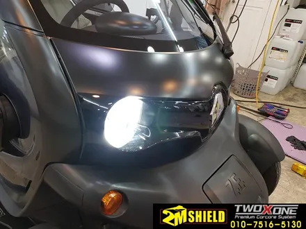 부산 트위지 랩핑 - 카울 사틴 블랙으로 / 부산 사상구
