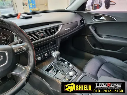 아우디 a6 부산 실내 랩핑 우드에서 카본으로 / 부산 사상구