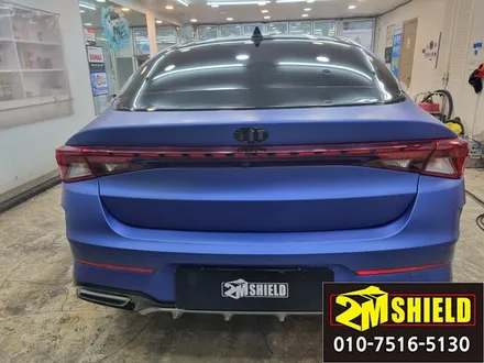 부산 자동차 전체 랩핑 기아 k5 블랙에서 무광 블루로 변신 / 부산 사상구
