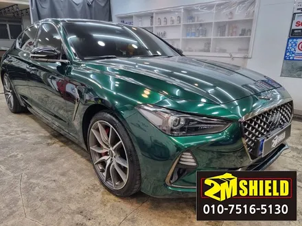 제네시스 g70 그린색으로 자동차 전체 도장 컬러 바꾸기 랩핑 / 부산 사상구