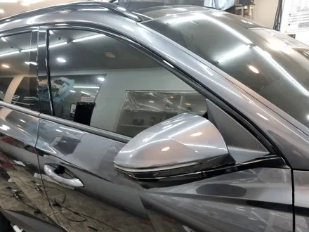 투싼 NX4 크롬몰딩 랩핑 크롬딜리트 랩핑 작업 / 부산 사상구