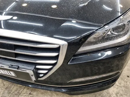 제네시스 DH 전면 그릴 크롬죽이기 랩핑 돌빵 가리기 / 부산 사상구