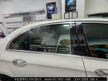 안양 군포 벤츠E클래스 반사 썬팅 재시공 후기 ( 레인보우v90 )