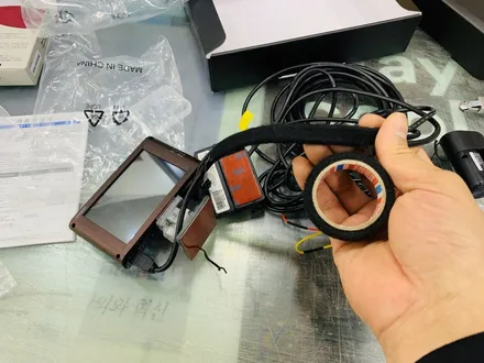 싼타페 TM 신차 검수 및 CM+CM 윈도 틴팅 유리막 코팅 블랙박스 아이나비 QXD3000 PRO 설치 [3M썬팅 중랑구 상봉점] / 서울 중랑구 상봉동