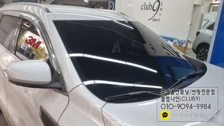 QM6 전면 일반필름 제거후 열차단 기능성필름 재시공(애니가드 전면썬팅) / 부천 심곡동