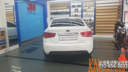 포르테 전면 측후면 재시공/뽀글이 썬팅 손상없이 열선재시공+윈도우틴팅전체 재작업 / 부천 심곡동