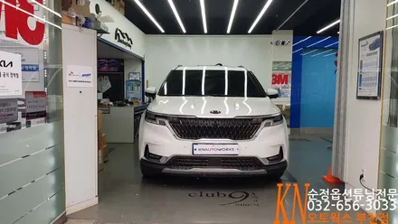 현대폰터스 KA4카니발 차량의 HUD V200장착/헤드업디스플레이 순정내비게이션 연동 / 부천 심곡동