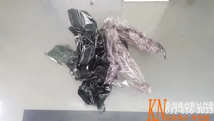 포르테 전면 측후면 재시공/뽀글이 썬팅 손상없이 열선재시공+윈도우틴팅전체 재작업 / 부천 심곡동