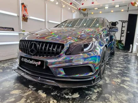 안산 - 벤츠 A45 AMG 블랙 크롬 홀로그램 랩핑 & 유리막코팅 / 안산 상록구